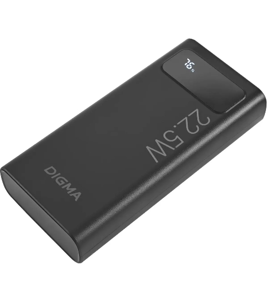 Портативный аккумулятор Digma DGPF20A 20000mAh QC3.0/PD3.0 22.5W 3A 2xUSB-A/USB-C черный