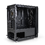 Компьютерный корпус Minitower ExeGate Mistery R2-NPX600 (mATX, БП 600NPX с вент. 12 см, 2*USB+1*USB 3.0, аудио, черный, 1 вент. 12см с RGb подсветкой и полоса на передней панели, боковая панель - закаленное стекло), фото6