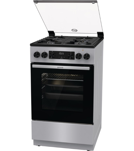Плита Комбинированная Gorenje GK5C41SF серый (стеклянная крышка) реш.чугун