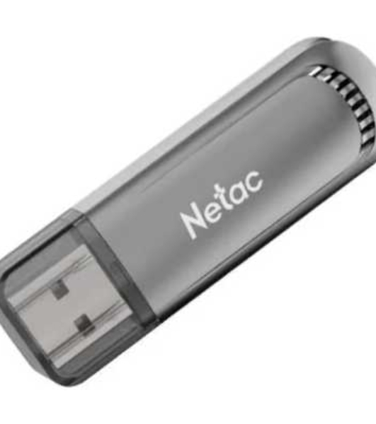 Флешка USB Netac UA61B (NT03UA61B-064G-32GM), 64Gb, USB 3.2, R/W 150/45, серый