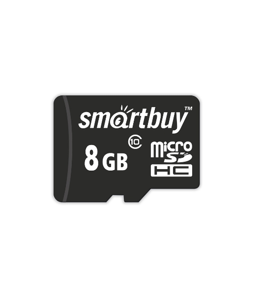 Флеш карта microSD 8Gb, Smartbuy microSDHC Class 10 (SD адаптер)