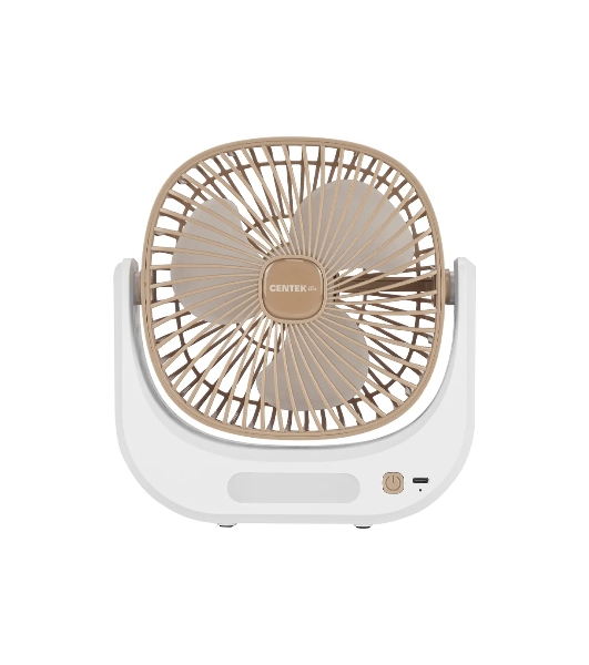 Вентилятор Centek CT-5041 бежевый, настольный, 5 Вт, 3 скорости, 10 см