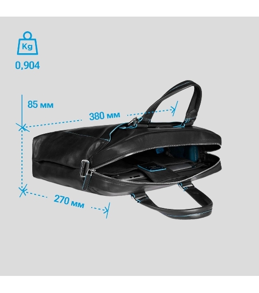 Сумка для ноутбука Piquadro Blue Square CA3335B2/BLU2 синий натур.кожа
