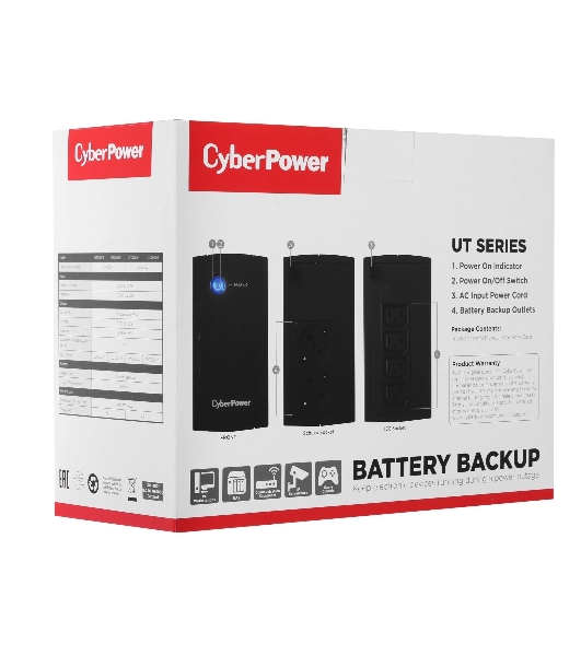 Источник бесперебойного питания CyberPower UTC850EI/850 ВА/425 Вт/4 x IEC 320 C13 (компьютерная)