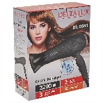 Фен DELTA LUX DL-0941 черный/розовый, 2200 Вт, ионизация, фото6