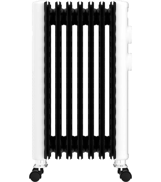 Обогреватель масляный Royal Clima Laggio Nero ROR-LN7-1500M, с терморегулятором, 1500Вт, 6 секций, 3 режима, белый/серый