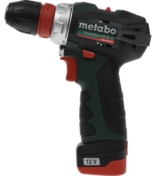 Дрель-шуруповерт Metabo Power Maxx BS BL, 12 В, 2 Ач, 34Нм, щеточный