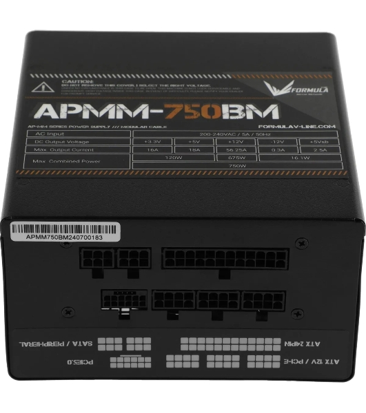 Блок питания Aerocool/Formula ATX 750W APMM-750BM 80 PLUS bronze (20+4pin) APFC 140мм fan 6xSATA Cab Manag RTL