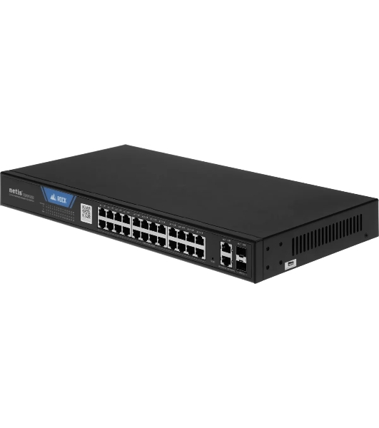 Коммутатор Netis ST228GPR-2G2S (L2) 26x1Gbит/с 2SFP 24PoE 375W настраиваемый