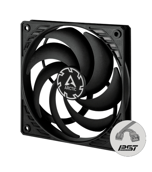 Вентилятор для корпуса Arctic P12 SLIM PWM PST черный, 120 мм, 2100 об/мин, 22.5 дБ, 4 pin