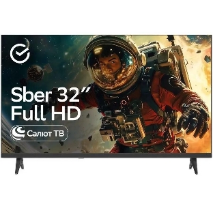 Телевизор Sber 32' SDX-32F3112 черный DLED FHD 60Hz Smart TV Салют ТВ