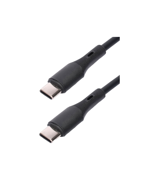 Кабель USB2.0 Cablexpert CC-USB2S-CMCM-1M-BK Type-C/Type-C, 3А, 65Вт, PD/QC3.0, силиконовый, 24 AWG, медь, 1м, черный, пакет