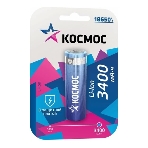 Аккумулятор Li-ion 18650 3400 мАч с защитой (блист.1шт) Космос KOC18650Li-ion34PBL1, фото2