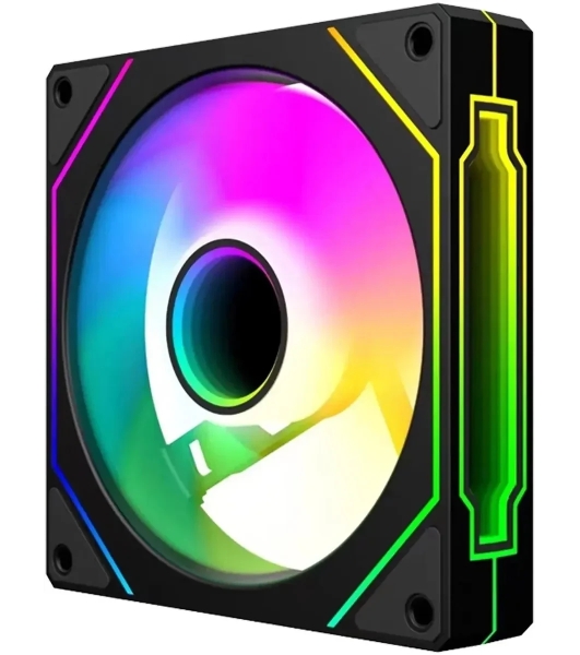 Вентилятор для корпуса Bloody CF-12 LCD ARGb 120х120x25 черный 4-pin 32дБ (упак.:1шт) (CF-12-ARGb120-BK) Ret