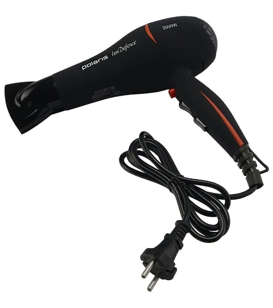 Фен Polaris PHD 2038Ti черный/красный, 2000 Вт, ионизация