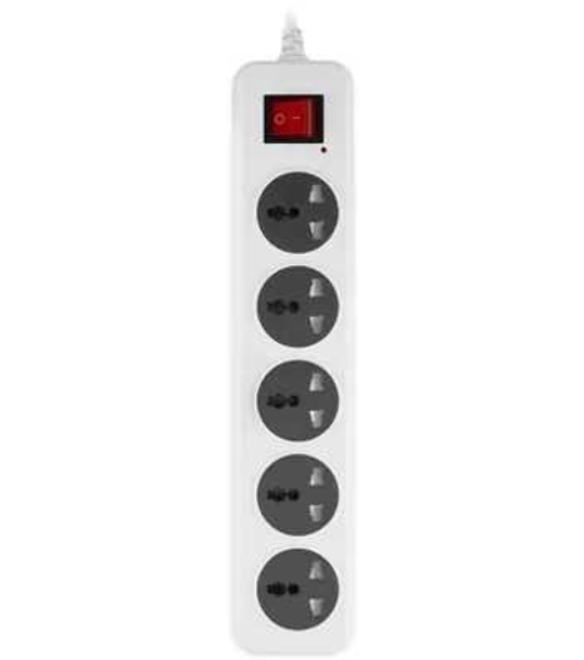 Сетевой фильтр Buro 500UNH-3-WG 3м, 5 розеток, белый/серый, коробка