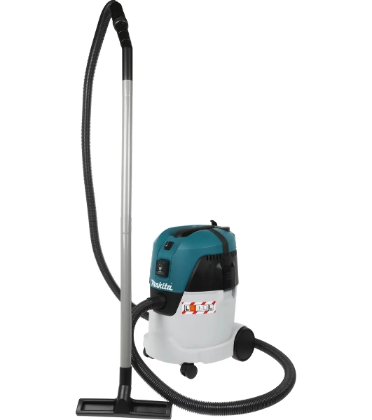 Строительный пылесос Makita VC2512L серый, 1000 Вт, уборка сухая/влажная, пылесборник мешок/контейнер, 25 л