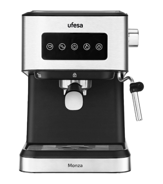 Кофеварка рожковая Ufesa MONZA черный/серебристый, исп. кофе - молотый, 1.5 л, 1050 Вт, 20 бар