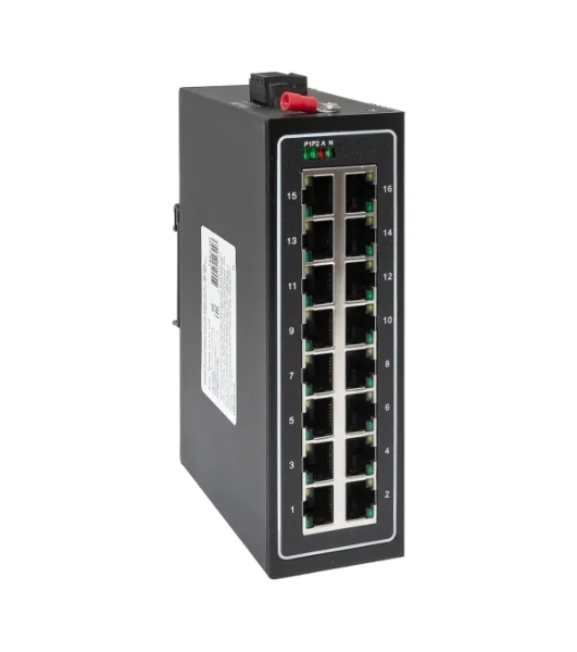 Коммутатор неуправляемый промышленный U-16T 16 портов 10/100Base-T(X) RJ45 монтаж на DIN-рейку TSX EKF TSX-U-16T