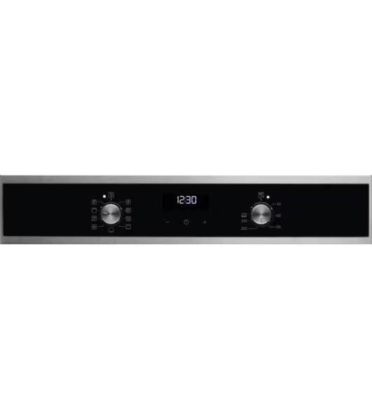 Встраиваемая электрическая духовка ELECTROLUX EOF5F70X с конвекцией, объем 72 л, 8 режимов, очистка каталитическая задняя стенка, 2 стекла в дверце, направляющие проволочные + телескопические (1 уровень)