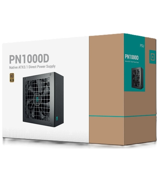 Блок питания Deepcool GAMERSTORM PN1000D (ATX 3.1, 1000W, PWM 120мм fan, Active PFC, 80 PLUS GOLD, Active PFC + Full Bridge SRC LLC + DC/DC, Gen5 PCIe) RET
