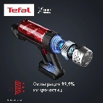 Пылесос вертикальный Tefal X-Force Flex TY2079WO черный/красный, питание от аккумулятора, 100 Вт, уборка сухая, пылесборник 0.4 л, фото6