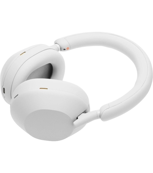 Беспроводные/проводные наушники Sony WH-1000XM5 белый, полноразмерные, Bluetooth + проводной, активное шумоподавление, до 30 ч