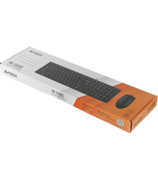Комплект клавиатура+мышь A4Tech KK-3330S проводной, USB, 1200 DPI, чёрный