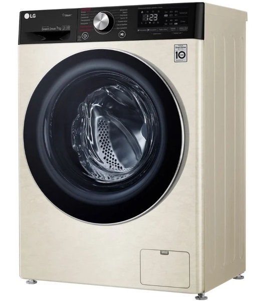 Стиральная машина LG F2V5HS9B бежевый, загрузка фронтальная 7 кг, 1200 об/мин, класс: А