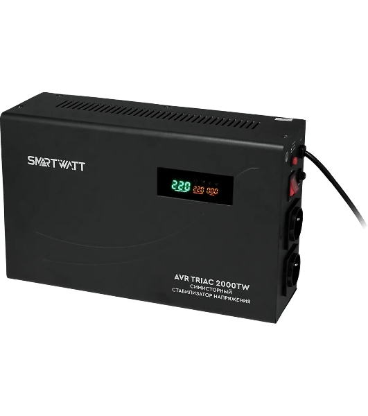 Стабилизатор напряжения Smartwatt AVR Triac 2000TW 2000ВА черный