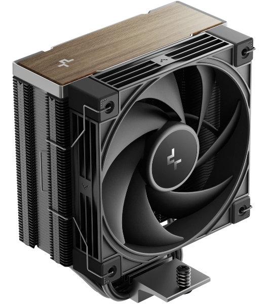 Кулер для процессора DEEPCOOL AK400 G2 LGA1851/1700/1200/115X/AM5/AM4 (12шт/кор, TDP 220W, PWM, Fan 120мм, 4 тепл. Трубки, Wood-grain top cover, черный) RET (R-AK400G2-BKNNMN-GJD)