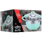 Кастрюля Lara LR02-542 MINT 20x11см, 3,3 л, носик, индукционное дно, крышка с бортом, полипропилен, силикон, нержавеющая сталь, фото6