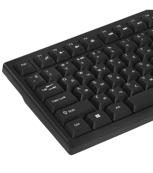 Комплект клавиатура+мышь Genius KM-100SE проводной, USB, 1200 DPI, чёрный