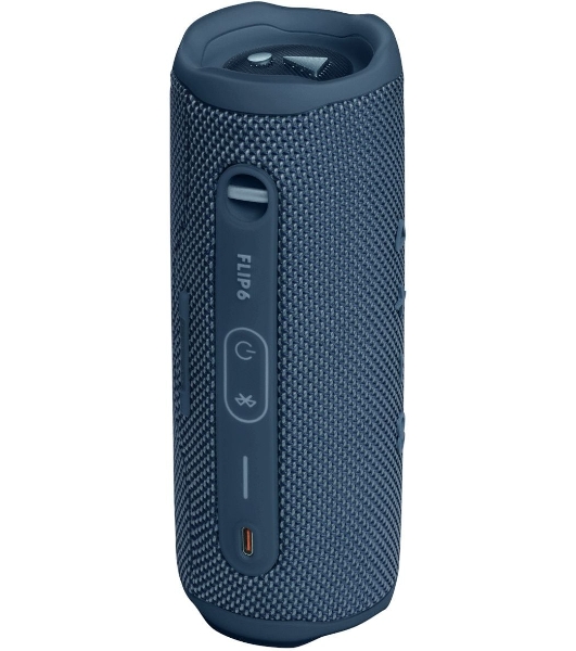 Портативная акустика JBL Flip 6 синий, Bluetooth 5.1, время воспроизведения 12 ч, емкость аккумулятора 4800 mAh, время заряда 2,5 ч, синий