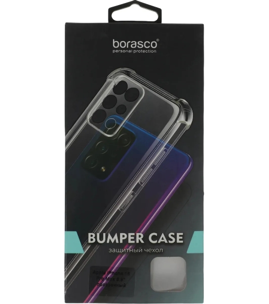 Чехол (клип-кейс) BoraSCO для Apple iPhone 16 Pro Max Bumper Case прозрачный
