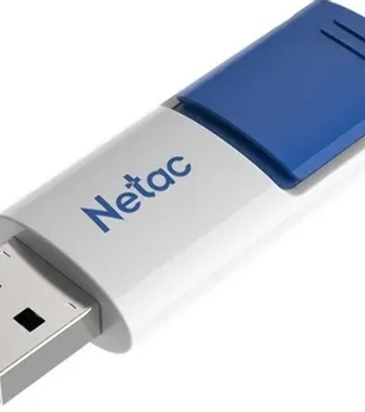 Флешка USB Netac U182 Blue (NT03U182N-128G-32BL), 128Gb, USB 3.0, R/W 70/30, белый/синий