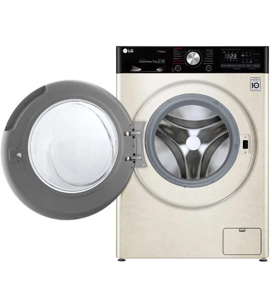 Стиральная машина LG F2V5HS9B бежевый, загрузка фронтальная 7 кг, 1200 об/мин, класс: А