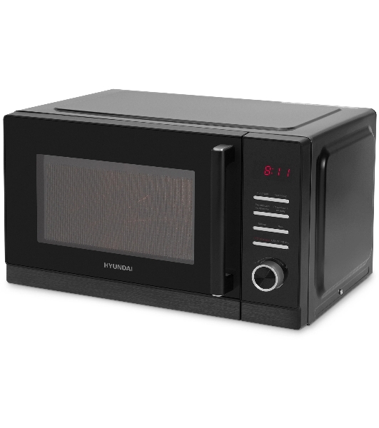 Микроволновая печь Hyundai HYM-D3012 черный, 25 л, 800 Вт, переключатели - кнопки, поворотный механизм