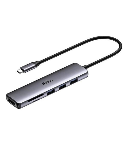 USB-концентратор Netac WF14, USB Type-C, USB/HDMI/MicroSD/SD, USB