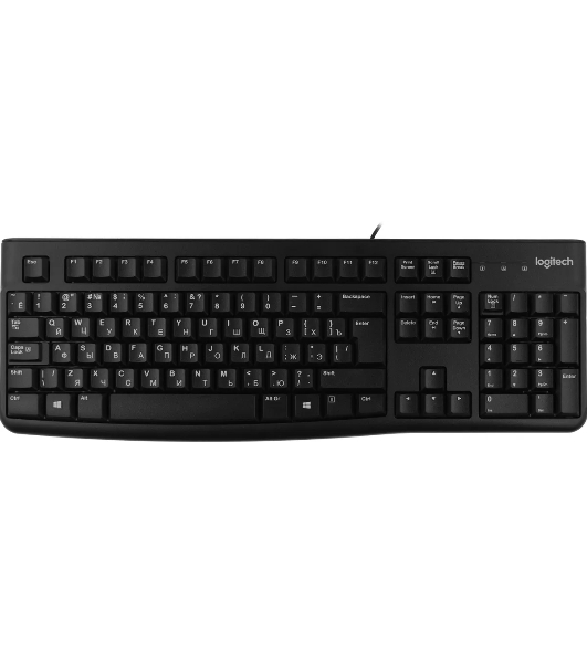 Клавиатура проводная Logitech K120 for business, USB черный (заводская гравировка)