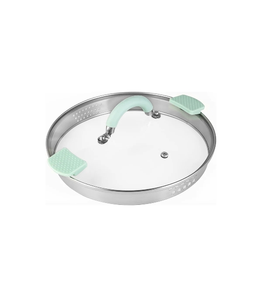 Кастрюля Lara LR02-543 MINT 22x12 см, 4,4 л, носик, индукционное дно, крышка с бортом, полипропилен, силикон, нержавеющая сталь