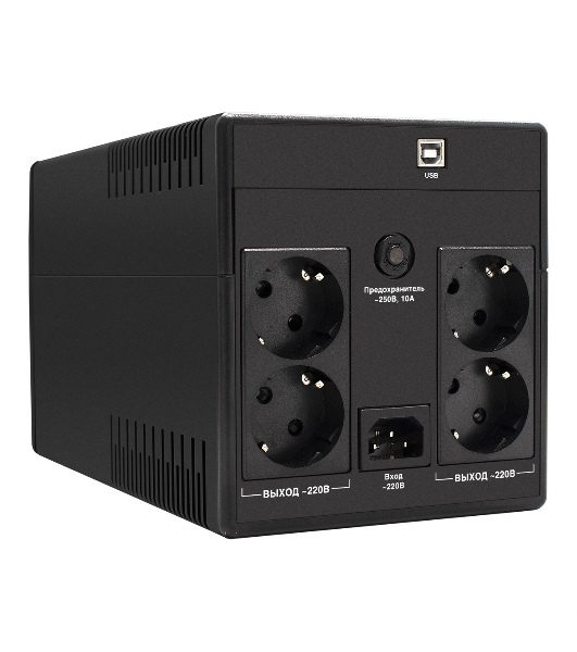 Источник бесперебойного питания ExeGate EP212521RUS Power Back UNB-1500 1500VA, черный, 4 евророзетки