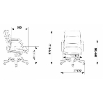 Кресло руководителя Бюрократ T-9927WALNUT-LOW/BL черный, кожа, низкая спинка, крестовина дерево, фото2