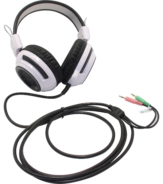 Проводные наушники Oklick HS-G300 белый/черный, полноразмерные, Jack 3.5 мм
