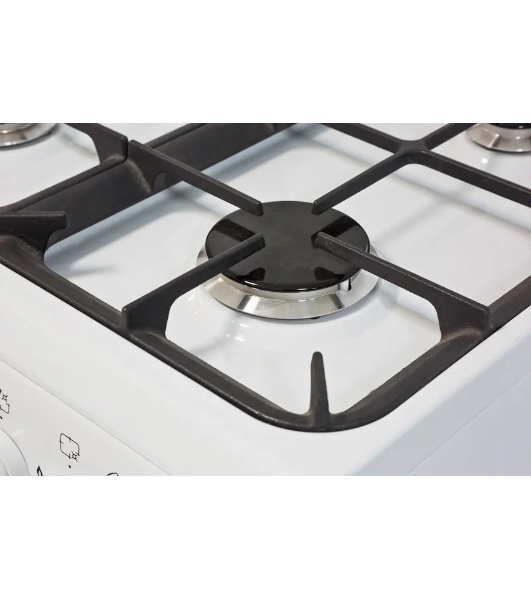 Плита газовая De Luxe 506040.01ГЭ КР белый, конфорок 4 шт, духовка 60 л, 50 см x 85 см x 60 см