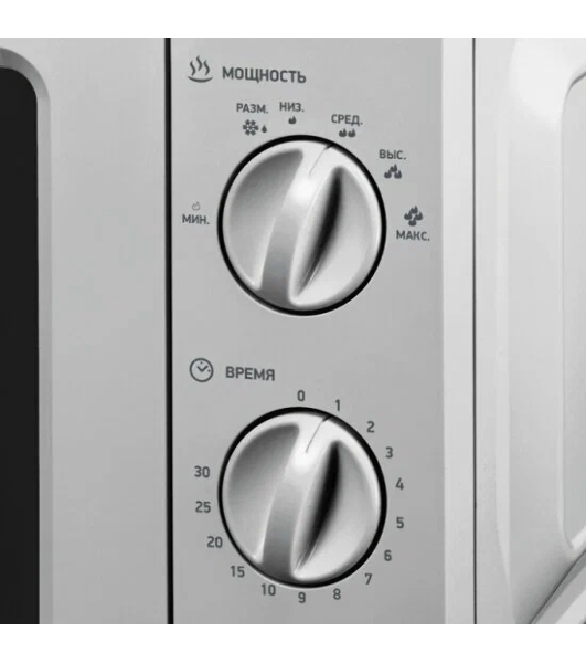 Микроволновая печь BBK 17MWS-784M/B серебристый, 17 л, 700 Вт, переключатели - поворотный механизм