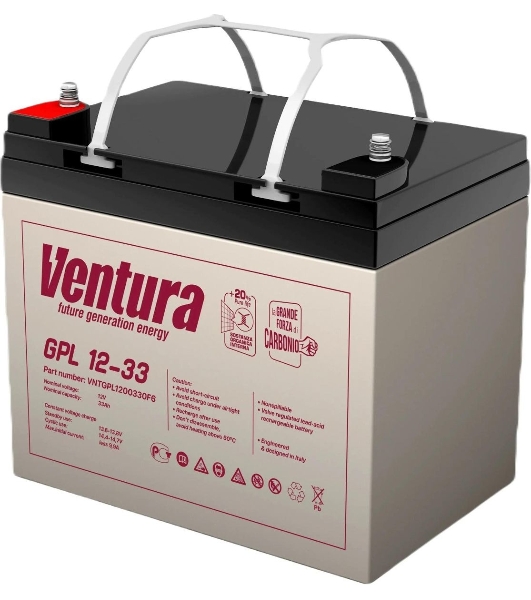 Аккумуляторная батаре для ИБП Ventura GPL 12-33, 12В, 33Ач, Клеммы: M6