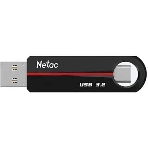 Флешка USB Netac US18 (NT03US18C-128G-32BK), 128Gb, USB 3.2/TypeC, R/W 200/100, черный/красный, фото 1