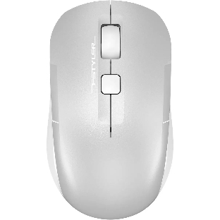 Мышь беспроводная A4Tech Fstyler FB26CS Air2 серебристый/белый, 2000 dpi, радиоканал, Bluetooth, USB, кнопки - 4