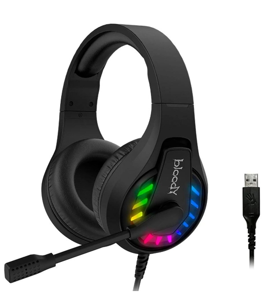 Гарнитура Bloody G230 чёрный, проводная, подсветка